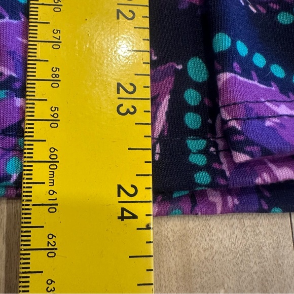 NWT LuLaRoe Floral Scribble XL Madison Skirt Unicorn Pockets Purple Teal Navy - Picture 6 of 10